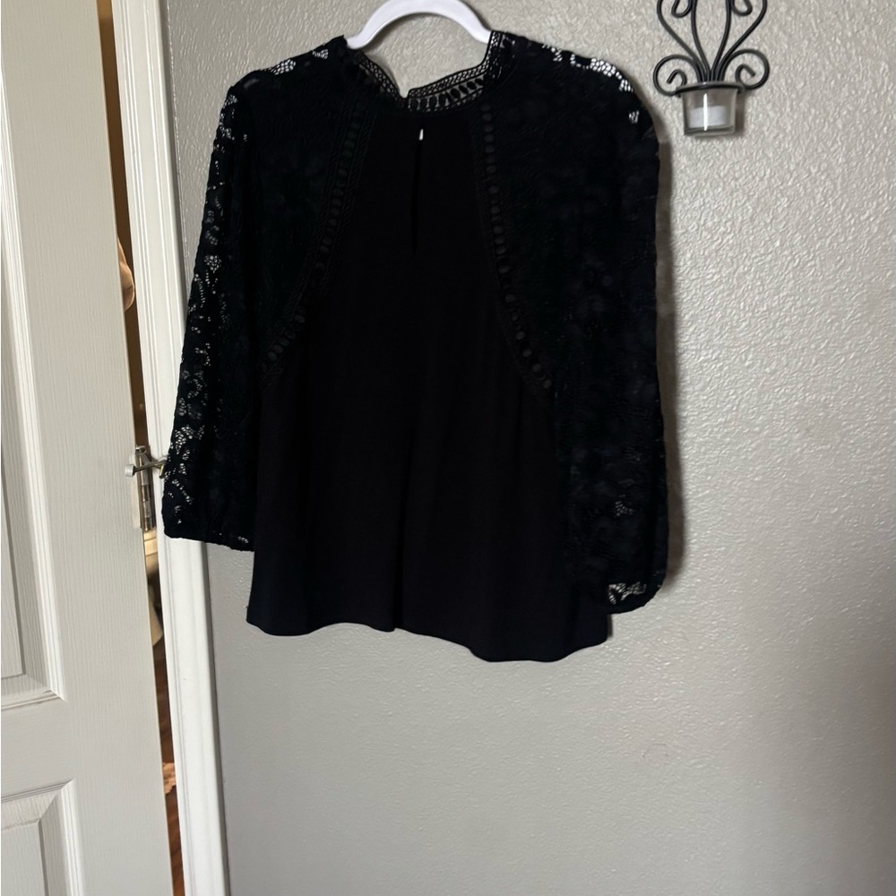Elegant Black Lace Women's Top